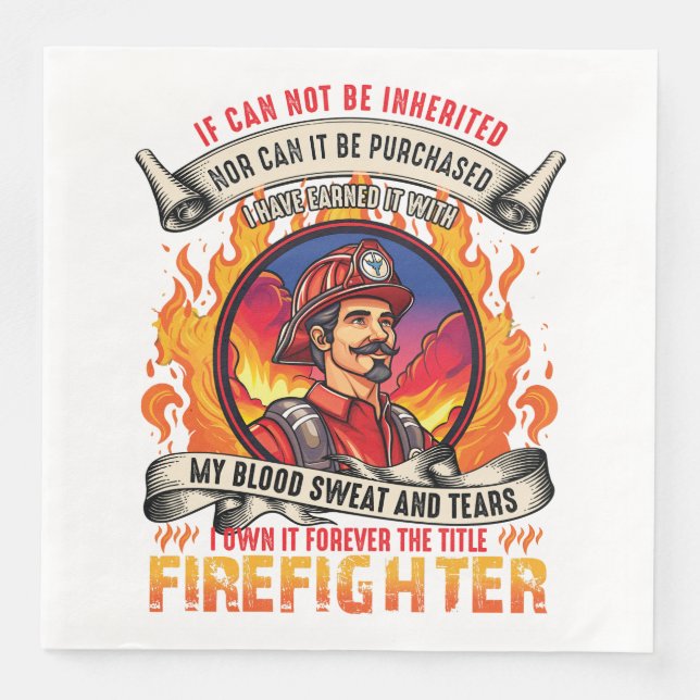 Feuerwehrmänner Serviette (Vorderseite)