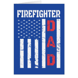 Feuerwehrmannflagge Vatertags-Vater-Geschenk-Karte