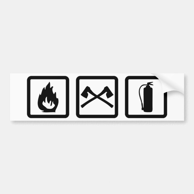 Feuerwehrmanngang Autoaufkleber (Vorne)