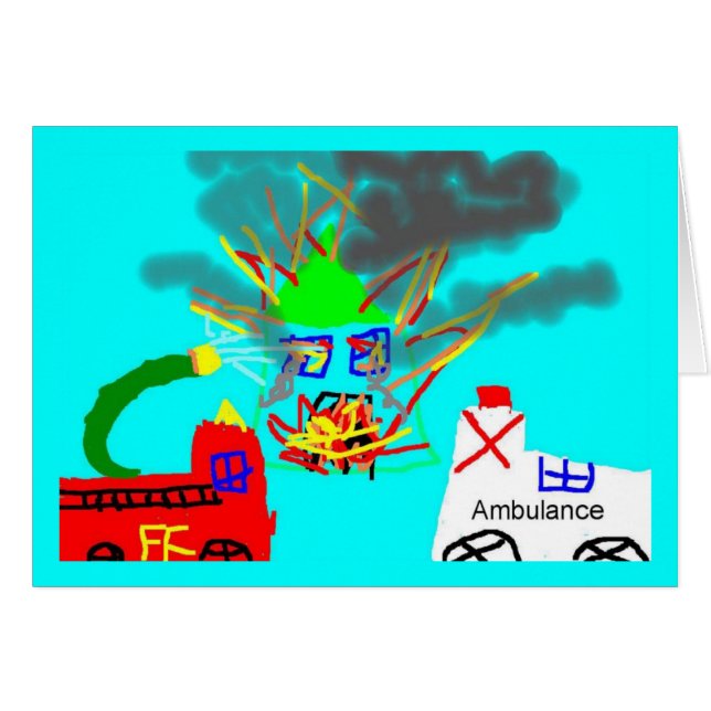 Feuerwehrmannkarte (Vorderseite (Horizontal))