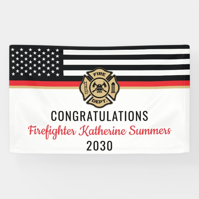 Feuerwehrmannschaft der Feuerwehr Banner (Horizontal)