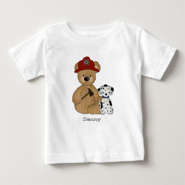 Feuerwehrmannteddy-T - Shirt (Vorderseite)
