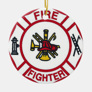Feuerwehrmannverzierung Keramikornament