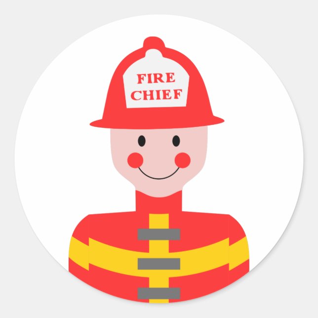 Feuerwehrmeister Runder Aufkleber (Vorderseite)