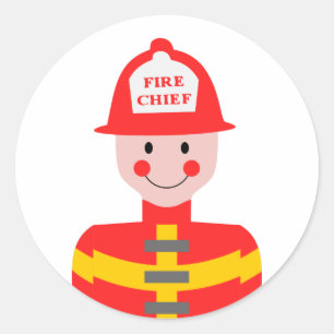 Feuerwehrmeister Runder Aufkleber