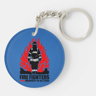Feuerwehrmut in Aktion Acryl-Schlüsselanhänger Schlüsselanhänger