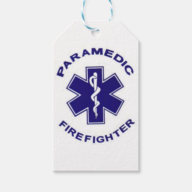 Feuerwehrparamedizin Geschenkanhänger (Vorderseite)