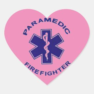 Feuerwehrparamedizin Herz-Aufkleber