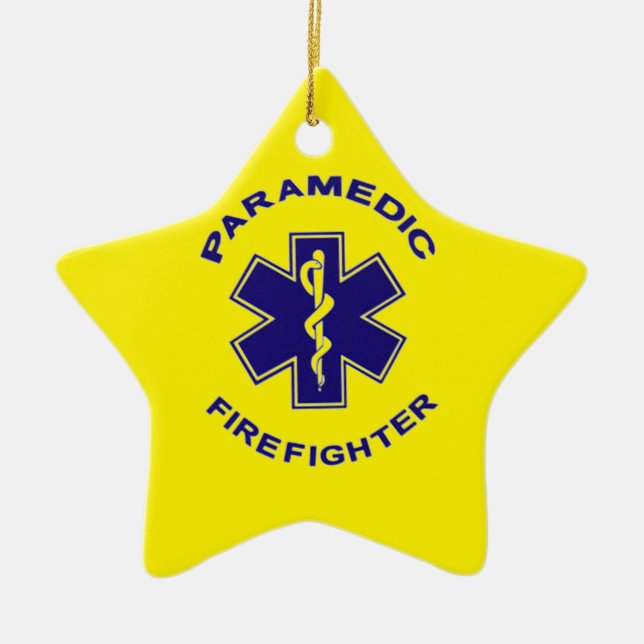 Feuerwehrparamedizin Keramik Ornament (Vorne)