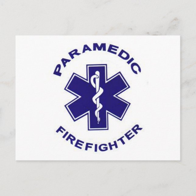 Feuerwehrparamedizin Postkarte (Vorderseite)