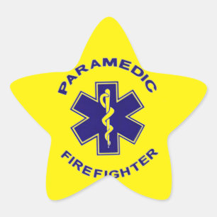 Feuerwehrparamedizin Stern-Aufkleber