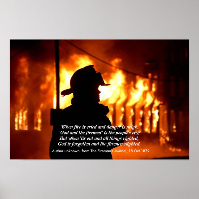 Feuerwehrquote Poster (Vorne)