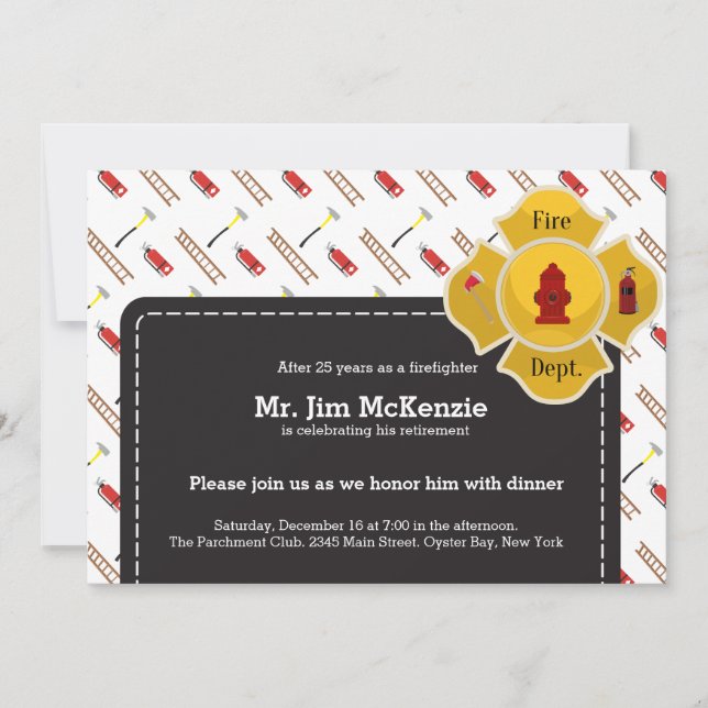 Feuerwehrrente Einladung (Vorderseite)
