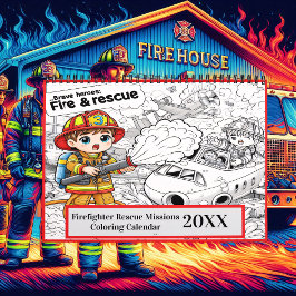 Feuerwehrrettungsmissionen - Färben 2025/2026 Kalender