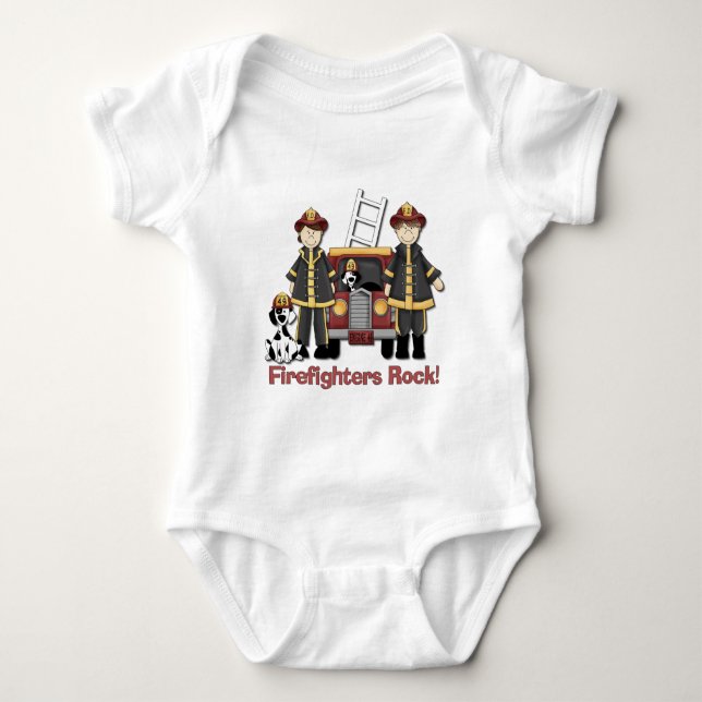 Feuerwehrrock Baby Strampler (Vorderseite)