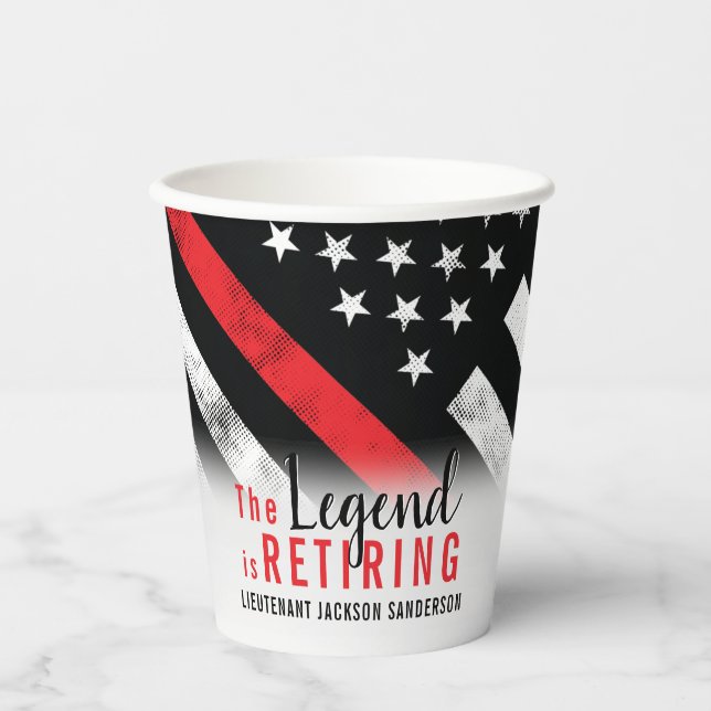 Feuerwehrruhestandsabteilung Party Pappbecher (Vorderseite)