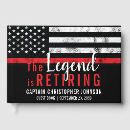 Feuerwehrruhestandsflagge Fireman Thin Red Line Gästebuch