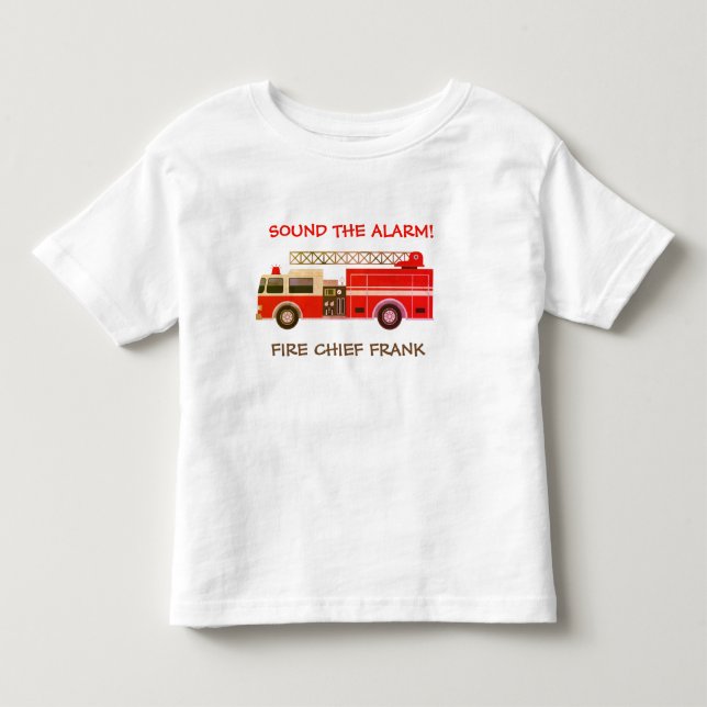 Feuerwehrschieber Motor Kleinkind T - Shirt (Vorderseite)