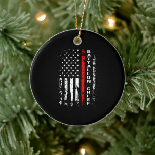 Feuerwehrschiff-Bataillon-Hauptbataillon Keramik Ornament
