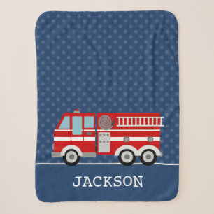 Feuerwehrschiff Blue Polka Dot Personalisierter Ju Sherpadecke