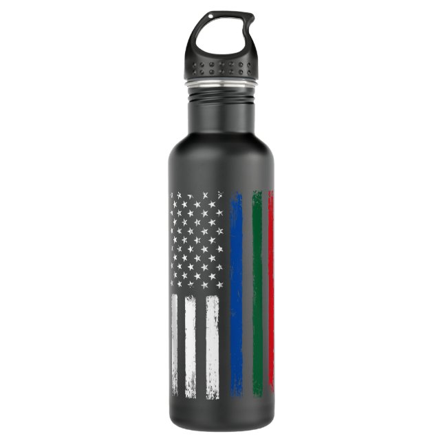 Feuerwehrschiff der Blue Red Green Line (Blaue grü Edelstahlflasche (Vorderseite)