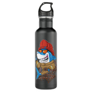 Feuerwehrschiff-Feuerwehrschiff Meerestiergeflügel Edelstahlflasche
