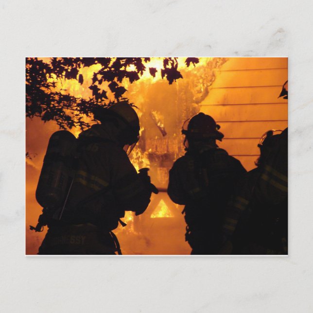 Feuerwehrteam Postkarte (Vorderseite)