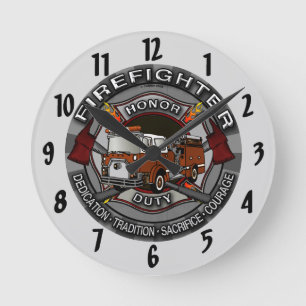 Feuerwehruhr Runde Wanduhr