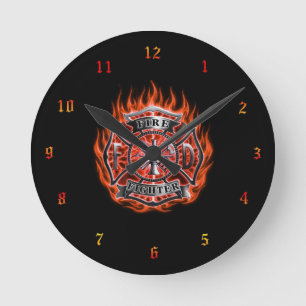Feuerwehruhr Runde Wanduhr