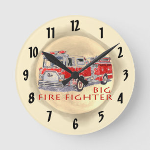 Feuerwehruhr Runde Wanduhr