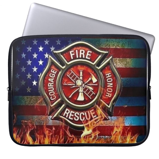 Feuerwehrverkleidung Laptop-Tasche Laptopschutzhülle (Vorderseite)