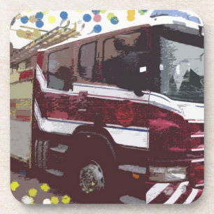 Feuerwehrwagen Getränkeuntersetzer