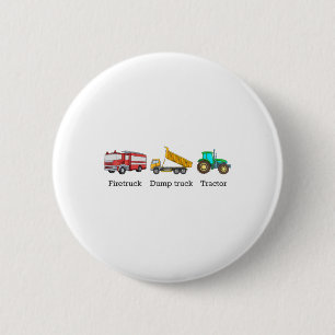 Feuerwehrwagen Kipper Traktor subtiler Anti-Trump Button