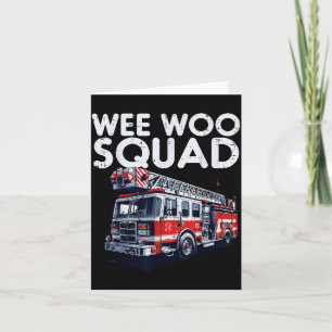 Feuerwehrwagen Wee Woo Squad Feuerwehrmann Männer Karte