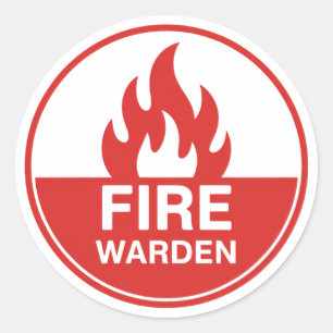 Feuerwehrwart Runder Aufkleber