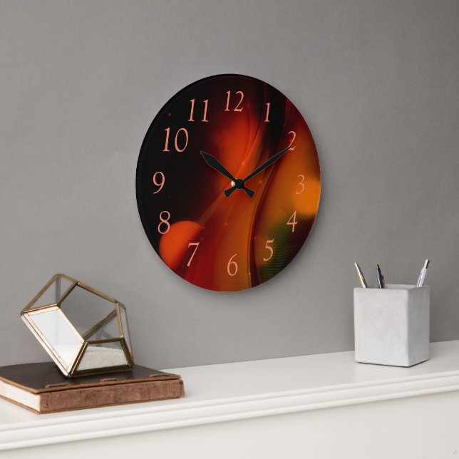 Feuerwelle Quadratische Wanduhr (Büro)