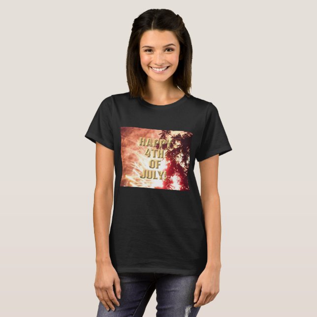 Feuerwerk 12 4. Juli Frauen schwarzes Shirt (Vorne ganz)