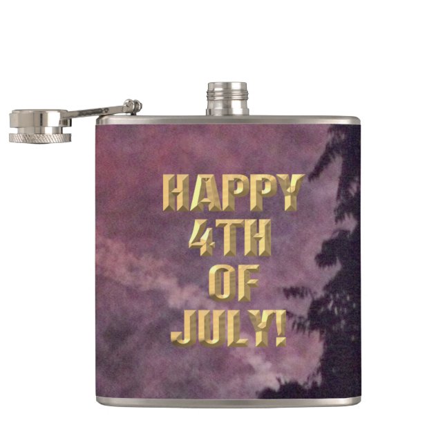 Feuerwerk 16 4. Juli umhüllter Kolben Flachmann (Geöffnet)