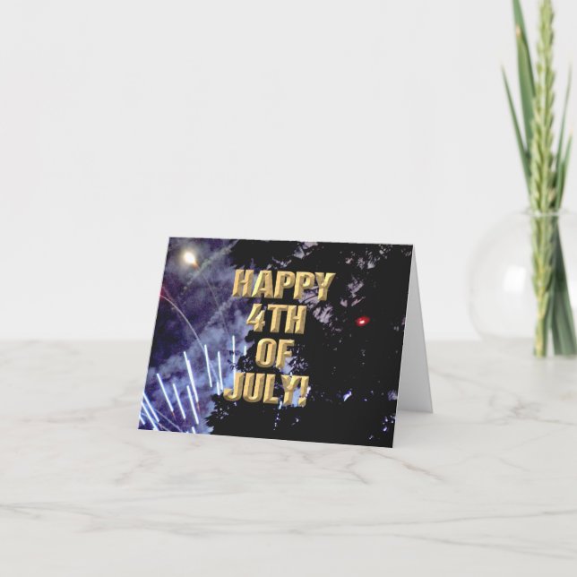 Feuerwerk 1 4. Juli Karte (Vorderseite)