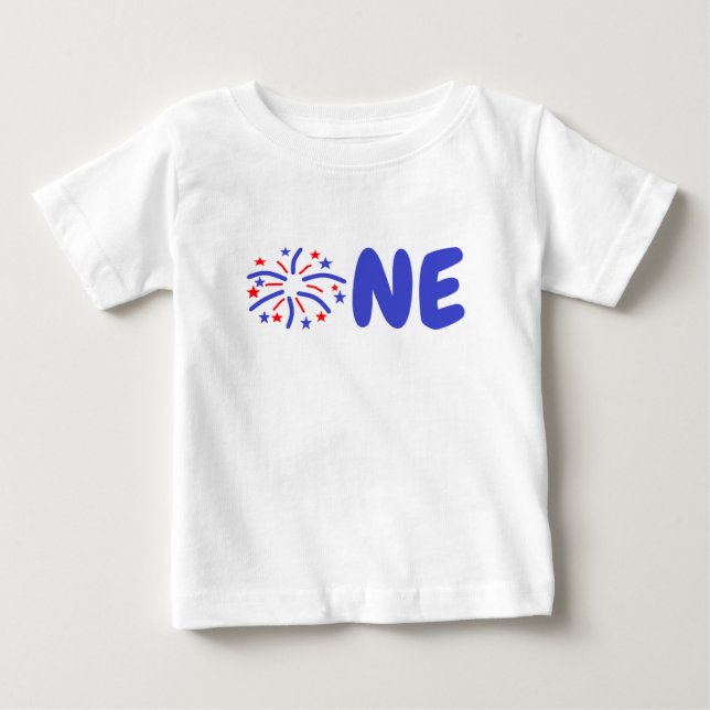 Feuerwerk 1. Geburtstag Baby T-shirt (Vorderseite)