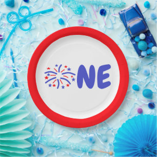 Feuerwerk 1. Geburtstag Pappteller