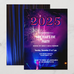 Feuerwerk 2025 - Feier zum Silvesterabend-Party Einladung