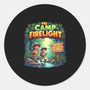 Feuerwerk 2025 Vbs Lager Feuerampferzeuger-Camping Runder Aufkleber
