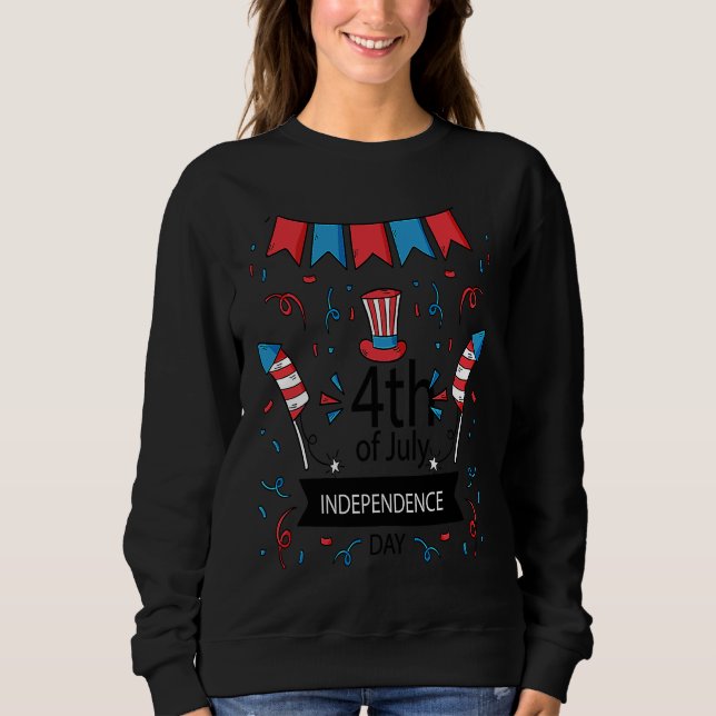Feuerwerk 4. Juli Sweatshirt (Vorderseite)