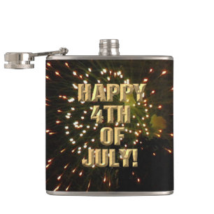 Feuerwerk 4. Juli umhüllter Kolben Flachmann
