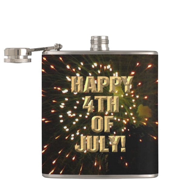 Feuerwerk 4. Juli umhüllter Kolben Flachmann (Geöffnet)