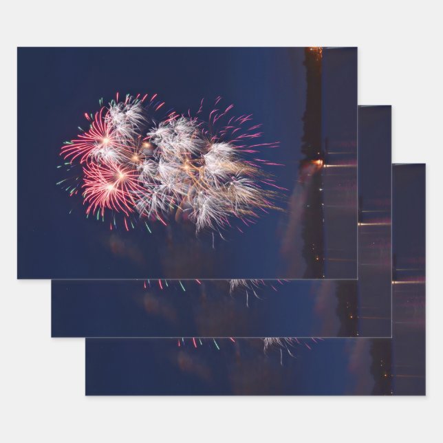 Feuerwerk 4. Juli Unabhängigkeitstag Geschenkpapier Set (Set)