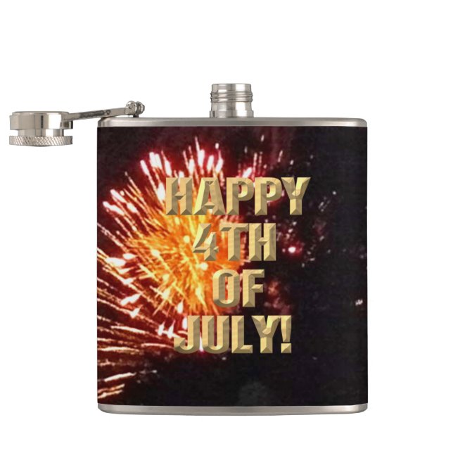Feuerwerk 8 4. Juli umhüllter Kolben Flachmann (Geöffnet)