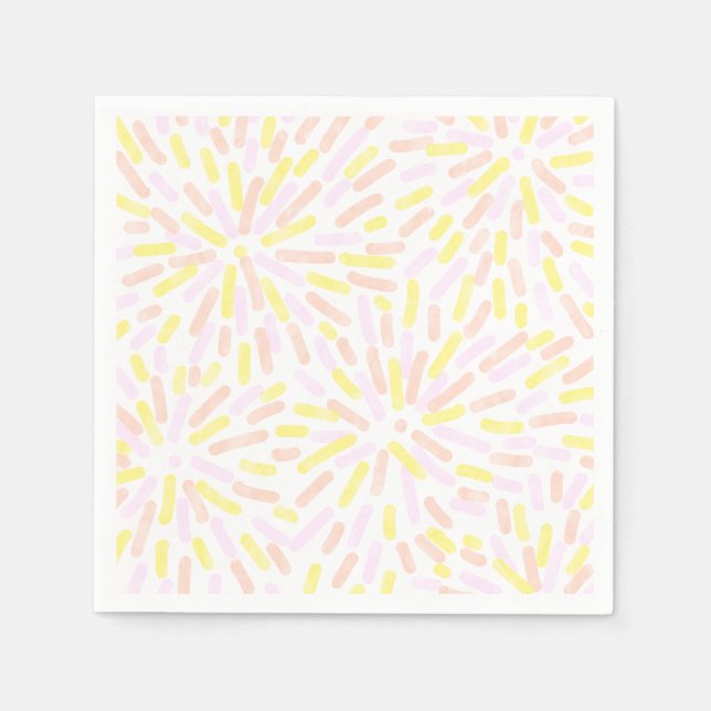 Feuerwerk Abstrakt Pangender Pride Flag Pastell Serviette (Vorderseite)