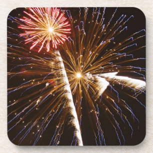 Feuerwerk am Savannah River Getränkeuntersetzer